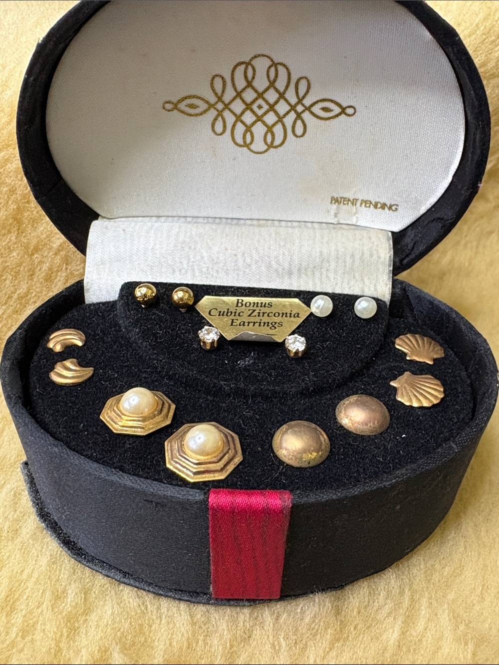 Gold-Tone Faux Pearl and Shell Earring Set - Multi Pair - Picture 2 of 8